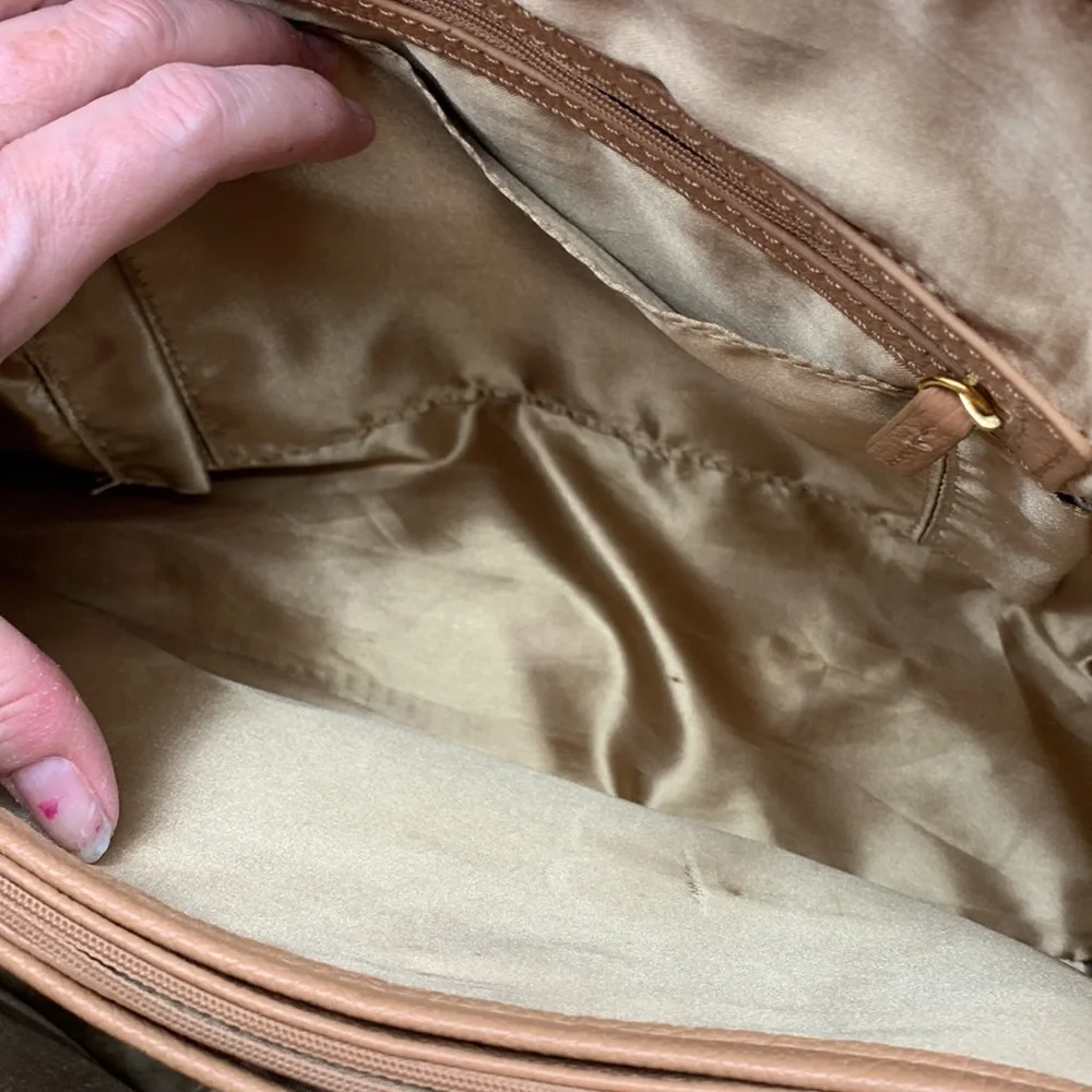 Joy & Iman Tan Leather  Satchel , A Y2K Treasure